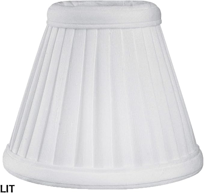 Royal Designs, Inc. CS-111WH-6 Pleated Empire Chandelier Shade, 2.5 x 5 x 4.25, White, 6-Pack