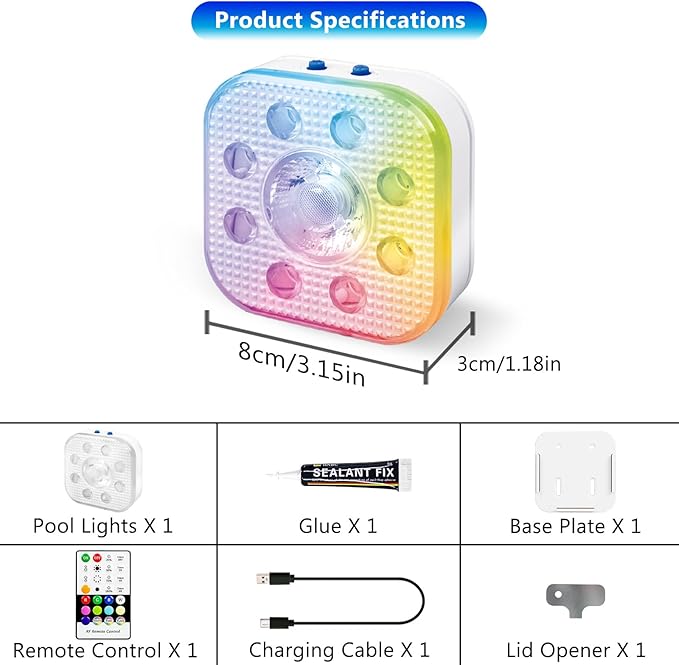HL Rechargeable Halloween Pumpkin Lights with Remote,RGB Jack O Lantern Light for Pumpkin Decor,Waterproof Submersible Led Lights Underwater Tea Lights for Inside Pumpkins Outdoor 1 Pack
