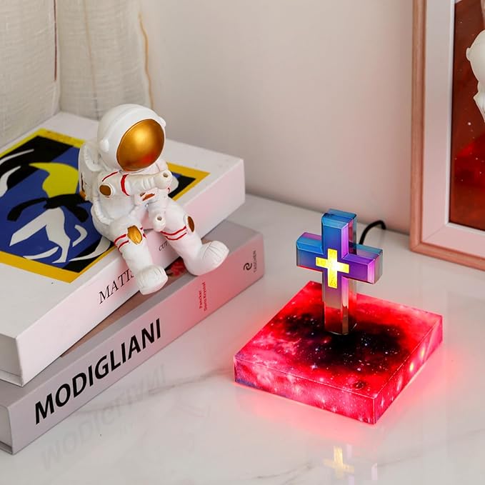 Magnetic Levitating Lamp Floating Cross Floating RGB Lights Home Decoration Gifts