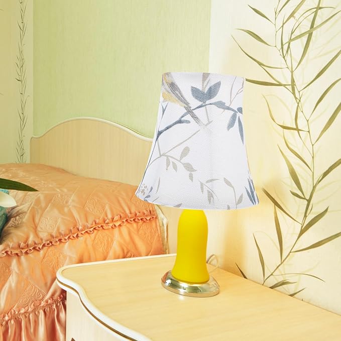 Umbrella Fabric Lampshade, 12" Wide (6" x 6" x 4-2") European Style Lampshade for Desk Lamp Floor Lamp