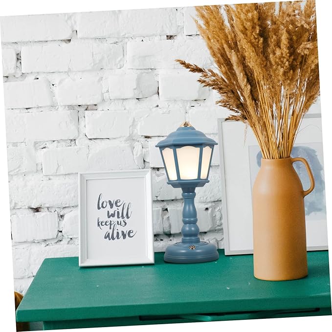 Retro Palace Lantern Rechargeable Table Lamp Vintage Style Nightstand Light Adornment