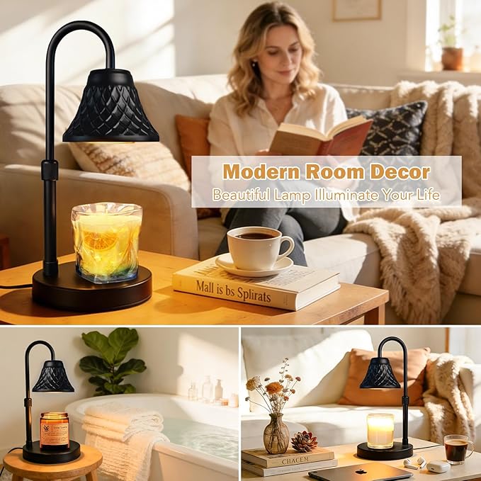 Adjustable Candle Warmer Lamp with Timer: Birthday Gifts for Women fits All Candle Jar Home Decor - Wax Warmer for Scented Wax Gifts for Women