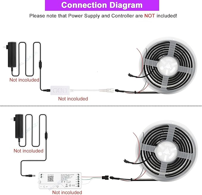 Addressable COB LED Strip, IP68 Waterproof 24V 16.4ft WS2811 RGB-IC Dream Rainbow Color Black PCB LED Tape 720LEDs/m with Silicone Tube for Outdoor Decor Lighting (Without Controller and Power Supply)