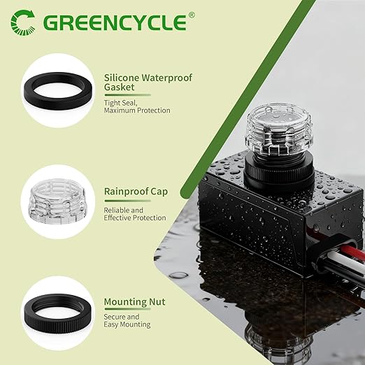 Dusk to Dawn Sensor,Greencycle IP65 Photoelectric Switch for Outdoor Pole Light for Outdoor Lighting 120-277V, Photo Cell Automatic On/Off, Waterproof, Energy Saving,UL Listed,1PK