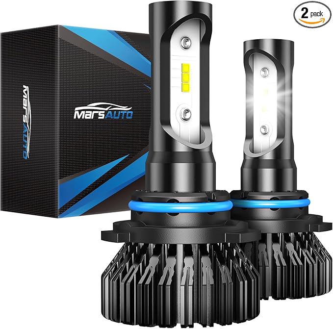 Marsauto 9006 Bulbs HB4 HB4U 9006XS Fog Bulb, 12 CSP Chips Cool Bright, Pack of 2