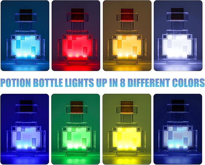 Potion Bottle Light Color Changing LED Table Lamp Mood Light for Bedroom, Desk, Living Room, Playroom Home Decor Video Game Gifts