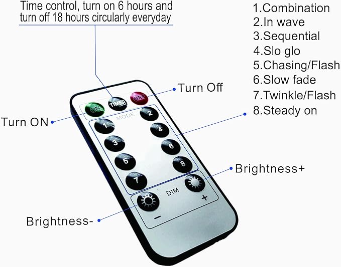 200 LED Battery Operated Remote Control Rainproof String Fairy Lights Indoor/Outdoor for Christmas Tree Xmas Garden Party (Warm White)