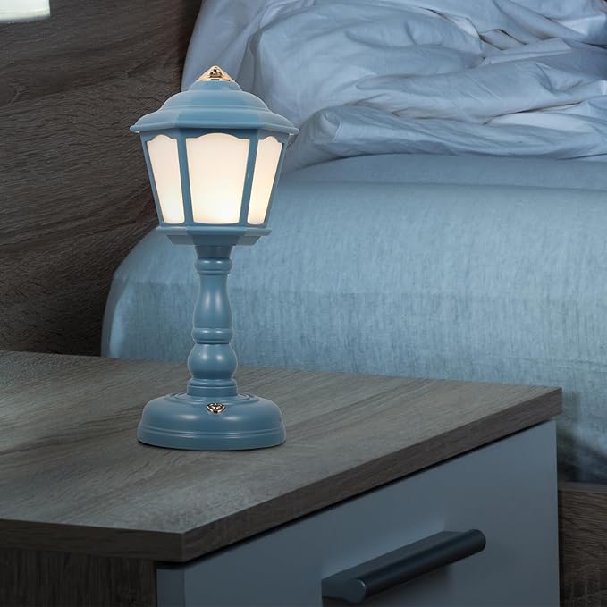 USB Rechargeable Retro Mini Table Lamp Vintage Style Nightstand Light Level Dimming for Bedroom Decor Soft Touch Surface Household Night Lamp