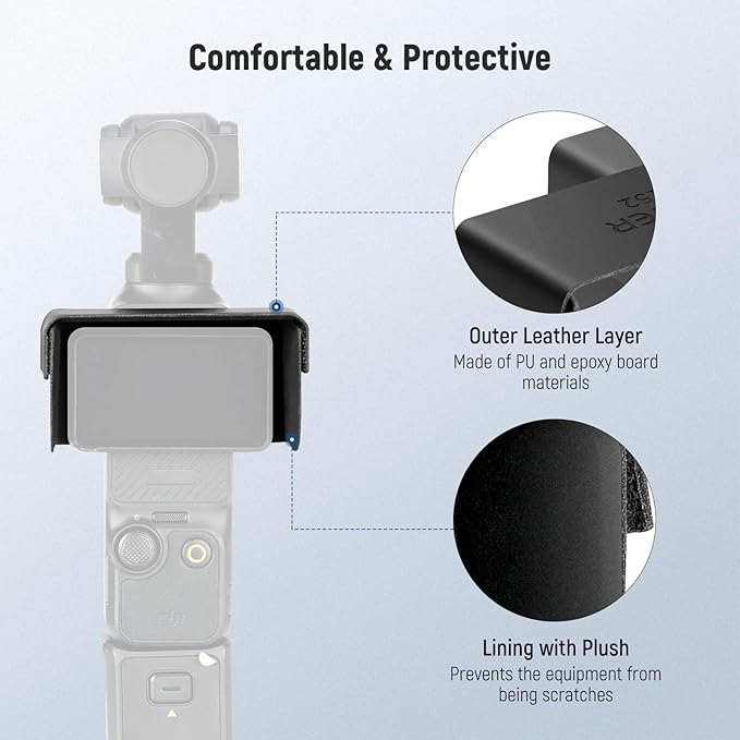 NEEWER Basics Magnetic RGB Light & 2 Sunshade Covers Compatible with DJI OSMO Pocket 3 Gimbal Camera & Creator Combo Accessories, 1W USB C Rechargeable Plastic LED Fill Lighting for Selfie Vlog Video