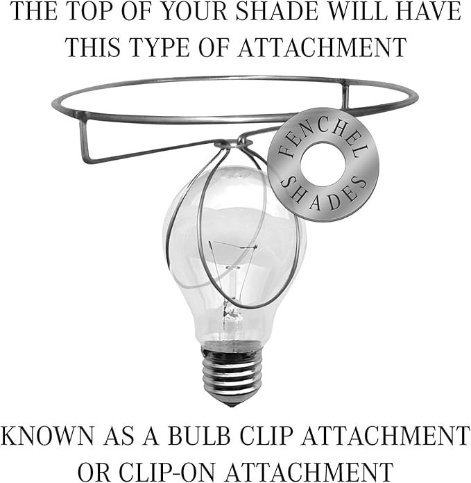 FenchelShades.com Lampshade 5" Top Diameter x 9" Bottom Diameter x 7" Slant Height with Clip-On Attachment for Standard Edison-Style Lightbulb (Pleated Mushroom White)
