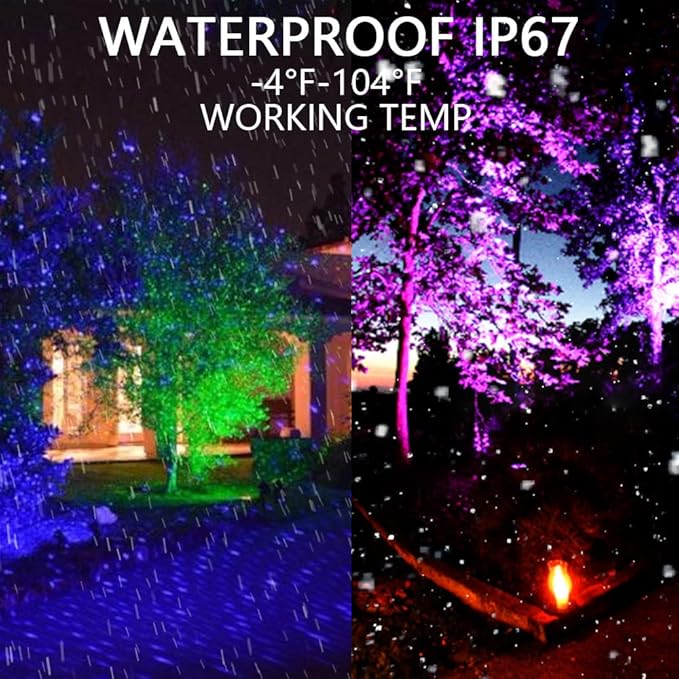 6W LED Well Light Outdoor,Low Voltage Landscape Lights Anti-Glare, 12-24V AC/DC Shielded In-Ground Lights IP67 Waterproof Paver Uplights with for Pathway,Fence,Tree (RGBW 4Pack)