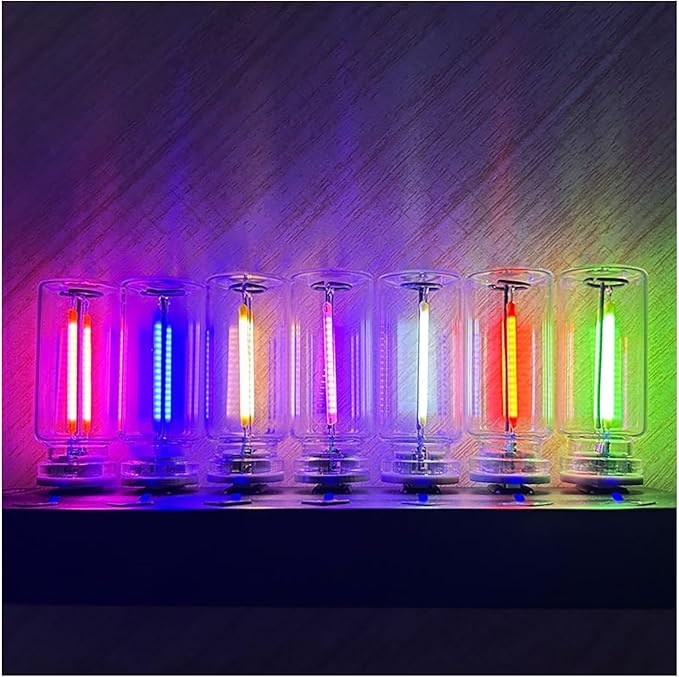 Retro USB LED Night Light, Touch Control Multi-Color Ambient Lights with Purple Color for Car, Bedroom