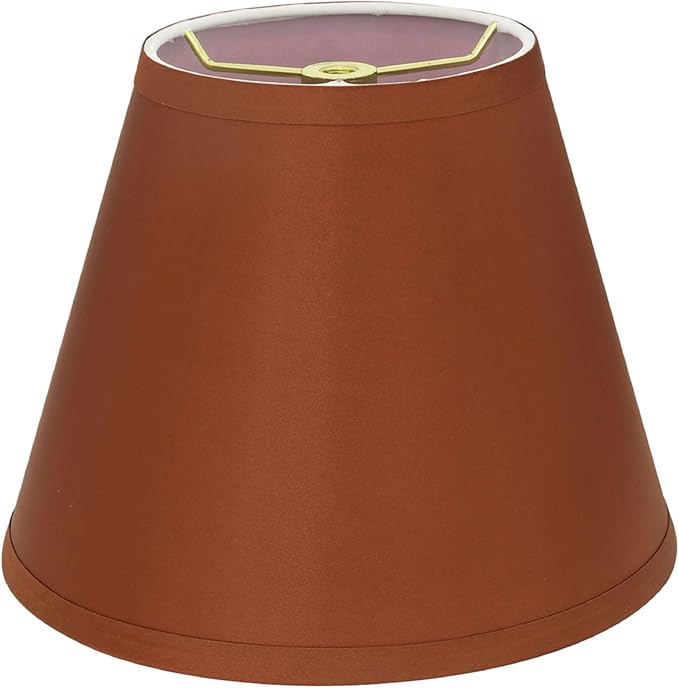 Aspen Creative 32418A Transitional Hardback Empire Shape Spider Construction Lamp Shade in Redwood, 9" wide (5" x 9" x 7")