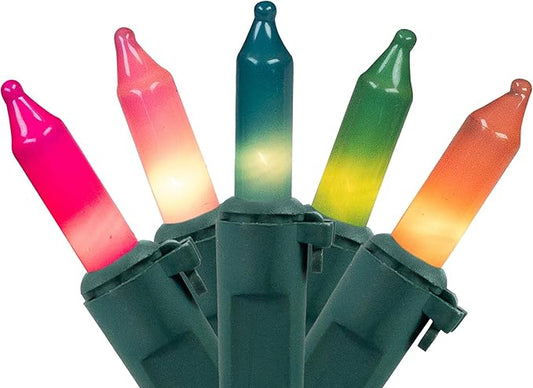 Northlight Pastel Mini Christmas Light Set - Multi-Color - 10' Green Wire - 50ct