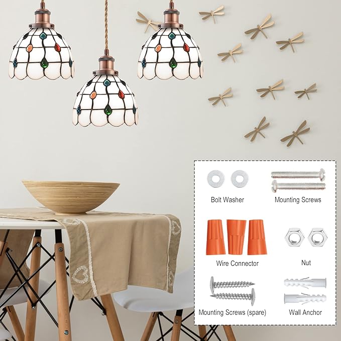 Industrial Mini Pendant Light Kit, E26 Socket Pendant Hanging Light, Hemp Rope Vintage Hanging Pendant Light Cord, Adjustable Pendant Lights Ceiling Mount Kitchen Island Farmhouse