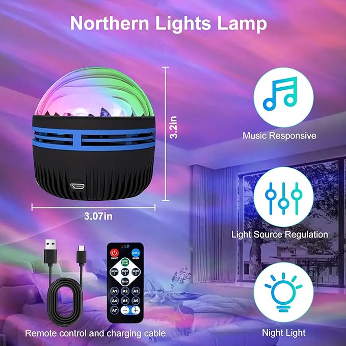 MAXROCK Black Hole Galaxy Projector, Night Light with Remote Control for Kids Bedroom, Sensory Lights for Adults Room Aesthetic, Party