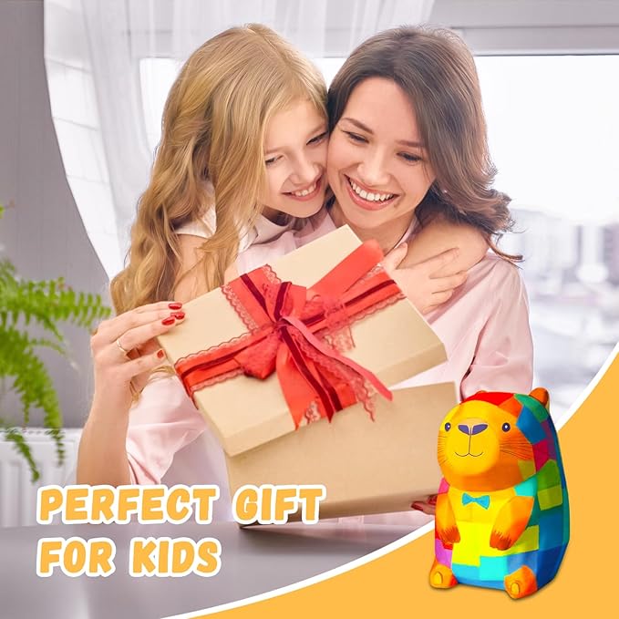 Paint Your Own Capybara Lamp Kit, Arts and Crafts for Kids Ages 8-12, DIY Capybara Night Light Girls Crafts Ages 8-12, Art Supplies Painting Kit Toys for Kids Birthday Ages 3 4 5 6 7 8 9 10 11 12+