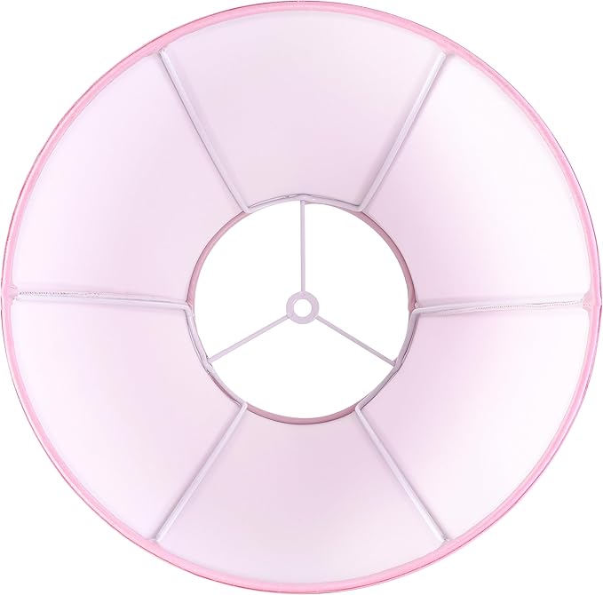 Bell Lamp Shades Pink Medium Lamp Shade 6" Top x 13" Bottom x 10.6" High(Spider) Side Ribbing Replacement Lampshade, Fabric Lamp Shade for Table Lamp,Floor Lamp, Handcrafted Shade by GO&SO