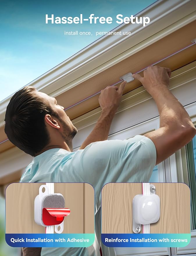 200FT Permanent Outdoor Christmas Lights for House, APP & Remote Control RGB LED Strip, IP67 Waterproof Eave Lights with DIY Colors for Halloween, Garden, Patio Decor