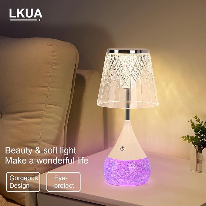 7-Color Changing LED Night Light - Soothing Mood Lamp for Bedroom, Living Room & Office - Relaxing Flashing Glass Decoration Light ((Decorative Art))