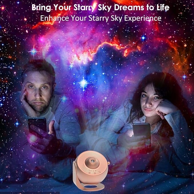Planetarium Projector for Bedroom, Star Galaxy Light Projector with Nebula Milky Way, LED Night Light for Ceiling with Timer, Mood Lighting for Adults Kids Teens, Home Theater (Rose Gold)