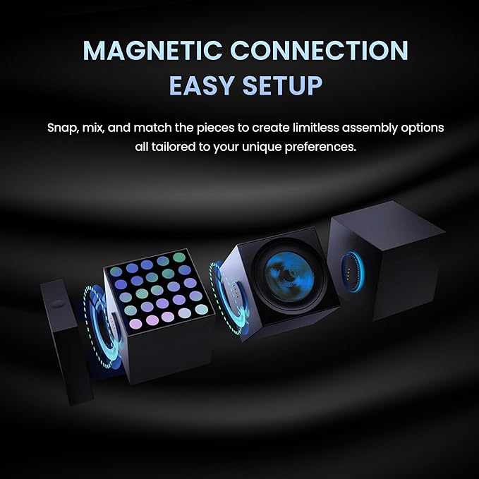 YEELIGHT Spot Light Extension for Cube Smart Lamp, 16 Million Colors Option, RGB Individual Addressable, Dynamic Lighting, Music Flow, WiFi Connected, APP Control, for Bedroom, Living Room, Cube*1