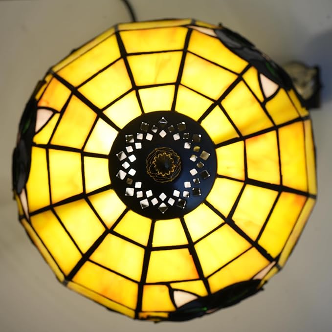 Small Tiffany Lamp Stained Glass Table Lamp Elegant Cute Retro Vintage Style White Black Cat Bedside Night Lamp For Nightstand Bedroom Home Decor Kitchen Counter Antique Living Room Office Fun Lamps