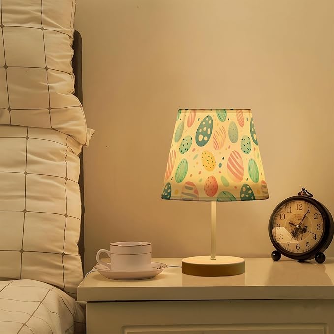 Easter Ege Table Lamp 3-Way Dimmable LED Bedside Lamps for Bedroom Living Room Office Desk LED Bulb Included