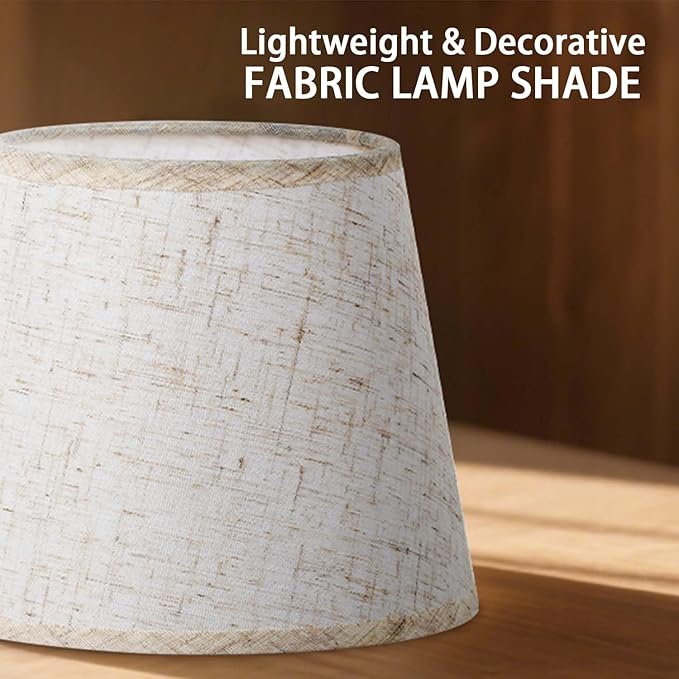 FRIDEKO HOME Rechargeable Table Lamp Gold - Cordless Battery Operated Lamp, Fabric Shade Desk Lamp, Wireless Lamp for Decor Bedroom Dining Table Counter (2pcs-Linen-Bulb Included-15.7in)
