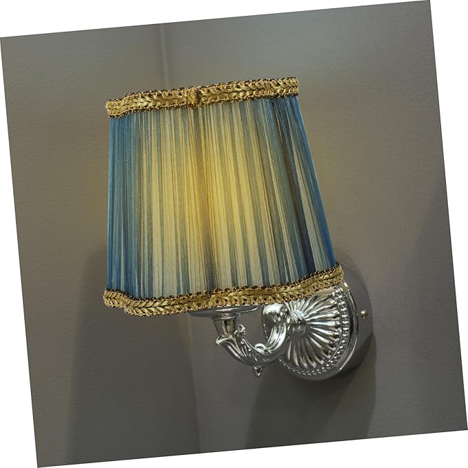 Cabilock Clip Lampshade Cover Pleated Light Bulb Cover for Table Lamps Replacement for Indoor Decor Easy Installation