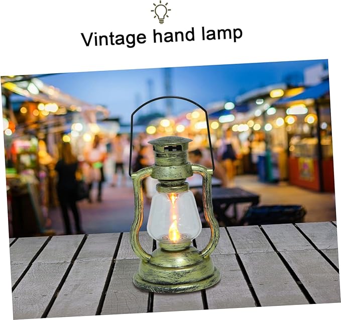 Alipis Retro Horse Lantern Night Light Battery-Powered Boho Decor Cordless Lamp for Bar