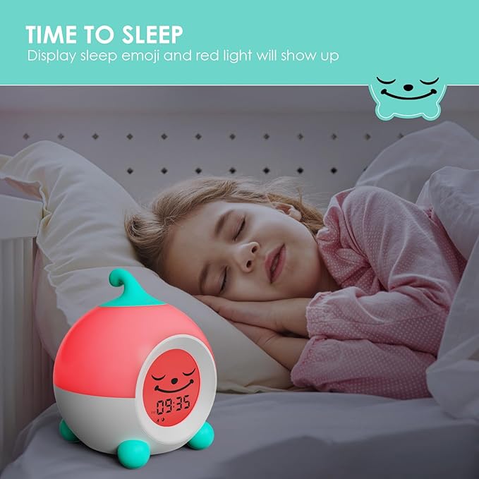 iHoo Ok to Wake Kids Alarm Clock, Toddler Sleep Training Clock with Touch Night Light, Nap Timer Gift for 2-9 Years Girls Boys