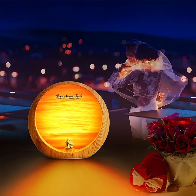 mamre Golden Sunset Lamp Home Decorations Table Lamp Gifts for Wedding Anniversary Valentine's Day Mother's Day Birthday(Golden Sunset)