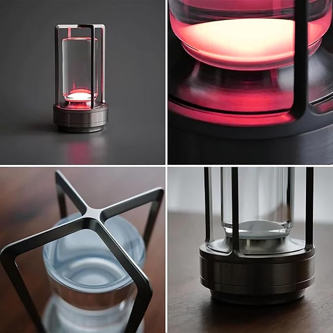 Generic Cordless , 16 Colours Rechargeable Crystal Lantern Lamp, Crystal Lantern, LED Lamp with Touch Control and Remote for Tables, Living Rooms, Offices (Silver), Genericzdbp7wqx0r-12