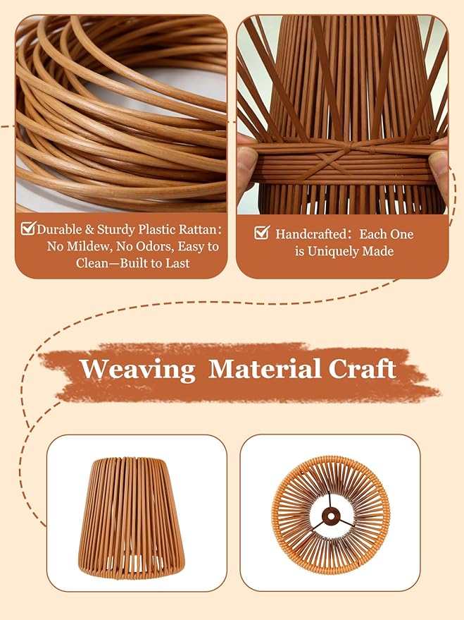 Boho Bow Rattan Table Lamp, Cordless Wicker Woven Vintage Table Lamp - LED Rechargeable Touch Control 3 Color Dimmable Reading Bedside Lamp for Bedroom Living Room Office, Home Outdoor Decor
