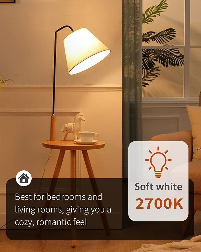 TJOY LED Light Bulbs, 100 Watt Equivalent A19 LED Bulbs, Soft Warm White 2700K, Energy Saving Lightbulbs with E26 Standard Base, 1500 Lumens Non Dimmable Lamp for Home Bedroom Kitchen, 12 Pack