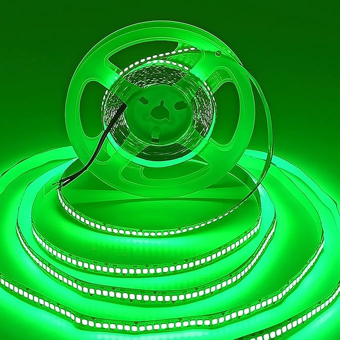 SUYOOULIN LED Strip Lights, SMD 2835 LED Strip, DC12V 1200LEDs 16.4Ft 26000LM High Density LED Light Strips Non-Waterproof IP21, 3 Times Brightness Than SMD3528 LED Strip, Green