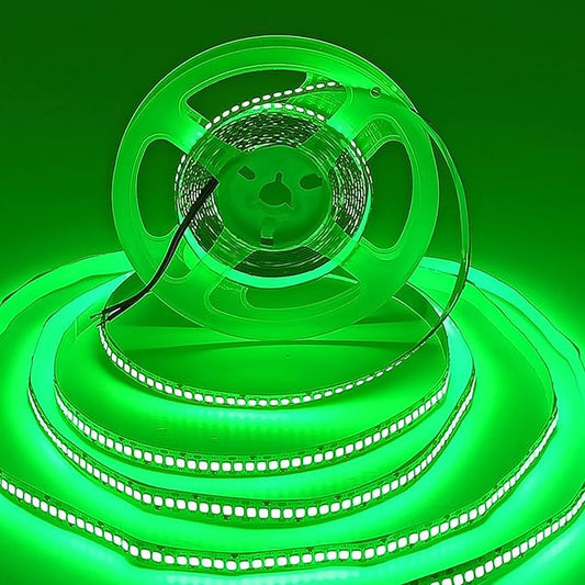 SUYOOULIN LED Strip Lights, SMD 2835 LED Strip, DC12V 1200LEDs 16.4Ft 26000LM High Density LED Light Strips Waterproof IP65, 3 Times Brightness Than SMD3528 LED Strip, Green