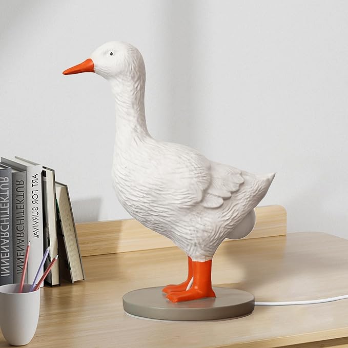 Ammonite Duck Egg Lamp,3D Laying Egg Light, Funny Resin Night Light Lifelike LED Egg Lamp, with USB, Warm Light Table Lamp,Easter Christmas Birthday Gift