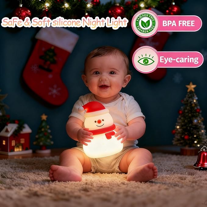 Night Light for Kids, Soft Silicone Dimmable Baby Night Lights for Nursery, Rechargeable Portable LED Bedroom Bedside Light for Baby Nursery Toddler