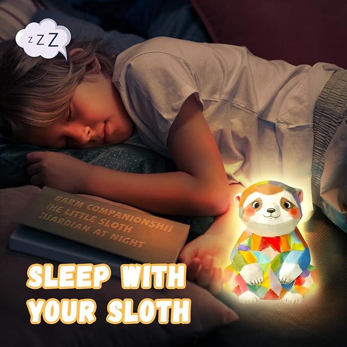 Paint Your Own Sloth Lamp Kit, Arts and Crafts for Kids Ages 8-12, Sloth Night Light Kids Toys for Girls, Art Supplies Painting Craft Kits for Kids, Gifts for Girls Birthday Ages 3 4 5 6 7 8 9 10 11+