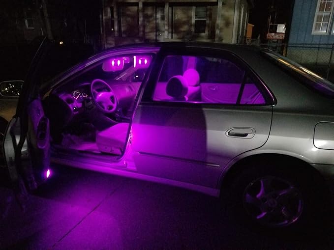 194 LED Bulbs Extremely Bright Purple 5630 Chipsets 168 2825 175 T19 W5W LED Replacement Bulbs for Car Interior Dome Map Door Courtesy Trunk License Plate Lights(Pack of 10)