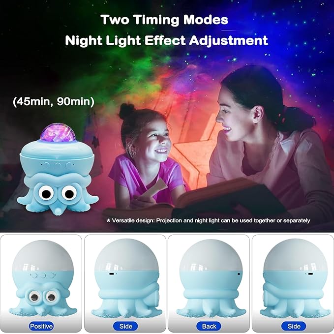 2024 New Octopus Ocean Starry Sky Projector Lamp, Robot Toys, Galaxy Night Light, Projection LED Lamp, Children's Room Decor, Ideal for Christmas Gifts, Birthdays, Suitable for Girls and Boys, Adults