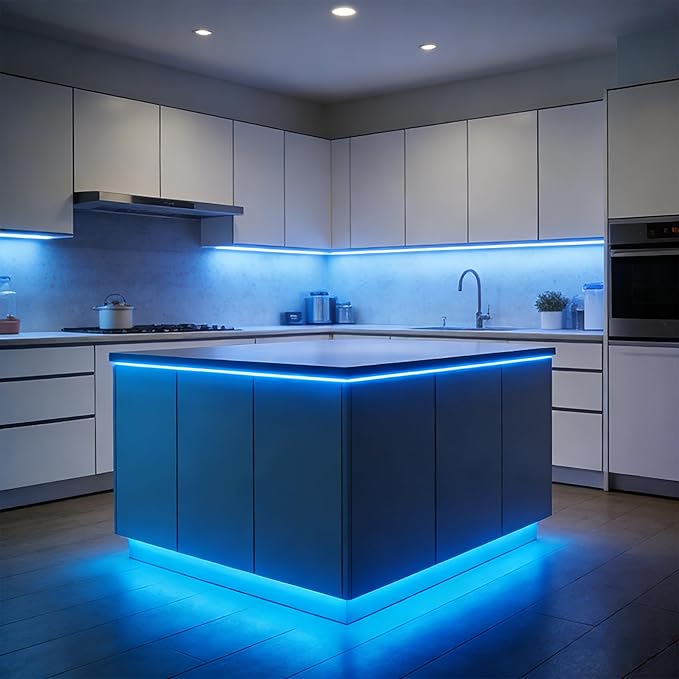 USB LED Light Strip, Ice Blue COB LED Strip Lights, 3.28FT TV Lights Flexible Small Led Lights with Touch Switch Controller 5V LED Strip Light for TV Backlight Bedroom