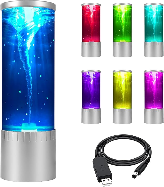 Tornado Lamp & Night Light - Mesmerizing Motion & Soft Glow for Relaxation and Ambiance
