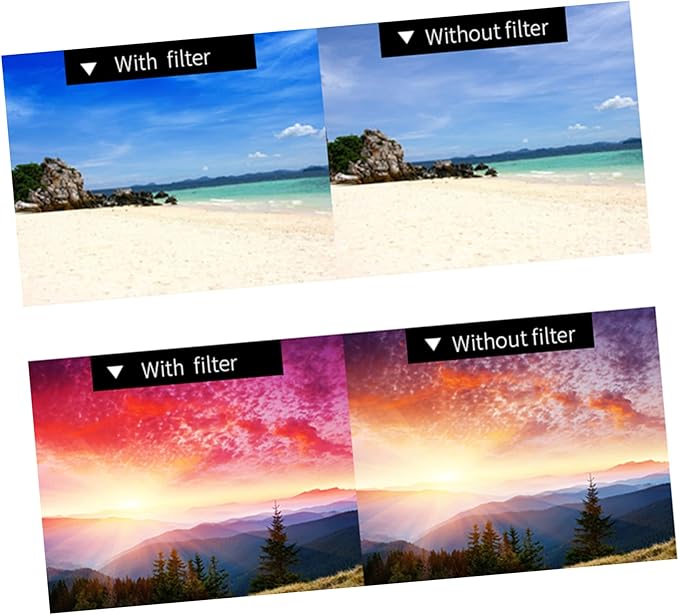 Pcs Mm Diameter Camera Light Filter Sheet Delicate Sunset Light Atmosphere Photo Film for