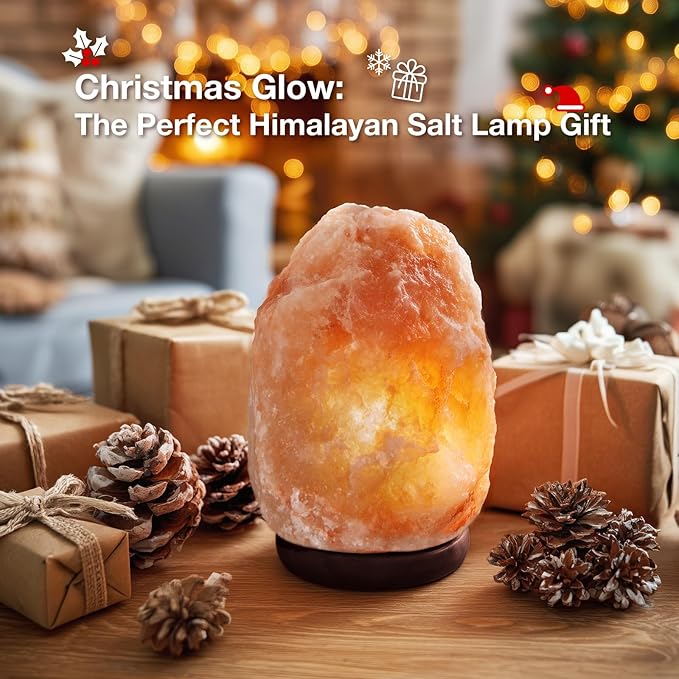 Himalayan Salt Lamp 7 Inches (5-6 Lbs) with Upgraded Remote Control, Adjustable 16 Color Changing Salt Lamp Night Light, Natural Crystal Pink Large USB Salt Rock Lamp for Home Decor