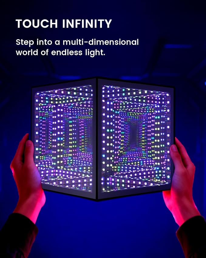 Infinity Hyper Cube LED Table Light, Color-Changing Music-Sync APP-Controlled Ambient Light for Gaming, Party, Home (6.5Inches)