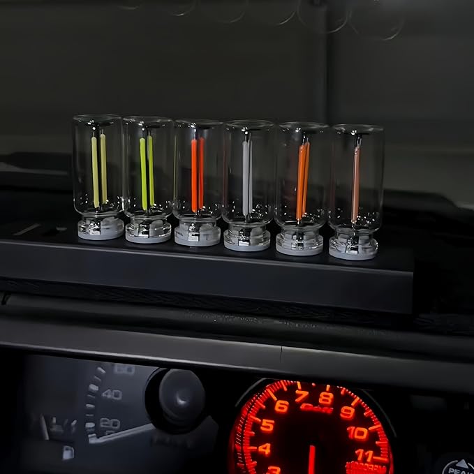 Light Up Your Journey with Stylish Retro Car Lamps: Portable Mini Glass Bottle LED Night Light - Plug-in USB LED Car Interior Atmosphere Lights for Cars & Bedrooms (Pink Light)