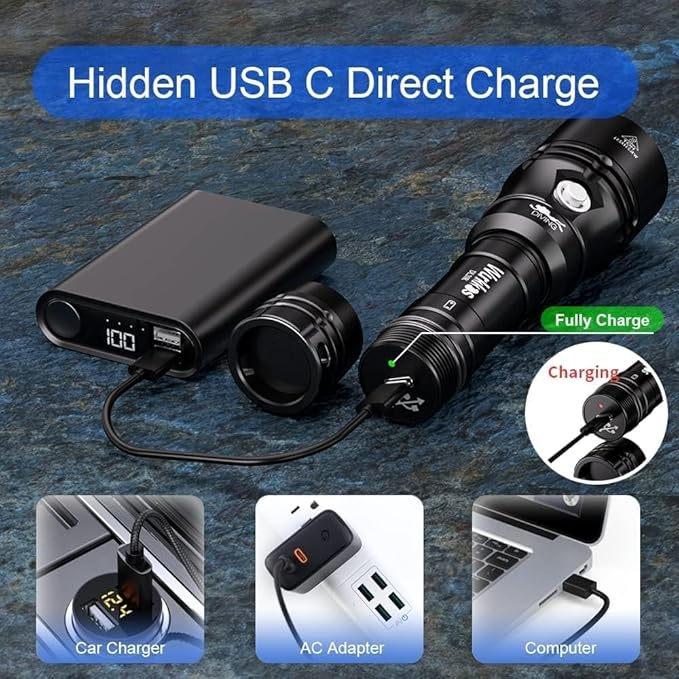 Wurkkos DL20R Dive Lights Scuba Diving Flashlight,3200Lumen Dive Light Built-in USB-C Port Snorkeling Light 90CRI 5300K IPX8 Waterproof Flashlight,Professional Underwater Flashlight for Depth Cave